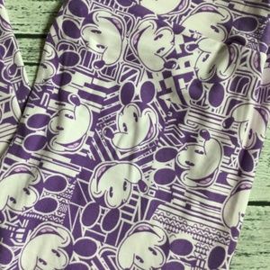 LuLaRoe Disney OS Leggings - Purple Mickey Mouse